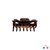 pince à cheveux crabe classique marron injecté 6,3 cm-Photoroom