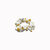 Chouchou cheveux 8 fleurs jaune