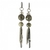 Boucles d'oreilles python et chaînettes (6)