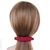 barrette à cheveux cuir tressé rouge