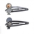 barrettes cheveux enfant - esquimaux gris