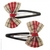 barrettes cheveux noeud rouge