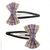 barrette cheveux noeud mauve