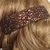 Barrette cheveux marron pailletée