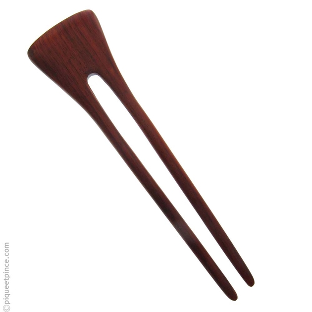Pic à Cheveux Double En Bois Peint - Baguette Chignon Artisanale Multicolore, Femme