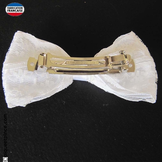Grande Barrette Rectangulaire Dorée – Cérémonie, Mariage & Communion Pour Femme Et Enfant