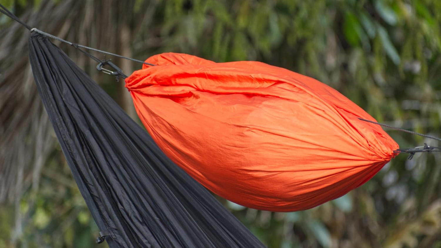 Go Outfitters Hammock Gear Loft – Orange Pouch Hung in Hammock