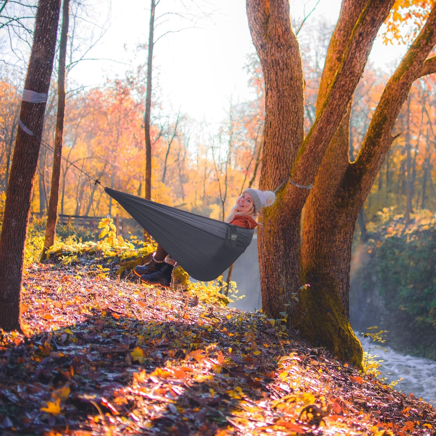 Woman in ENO Sub6 Hammock