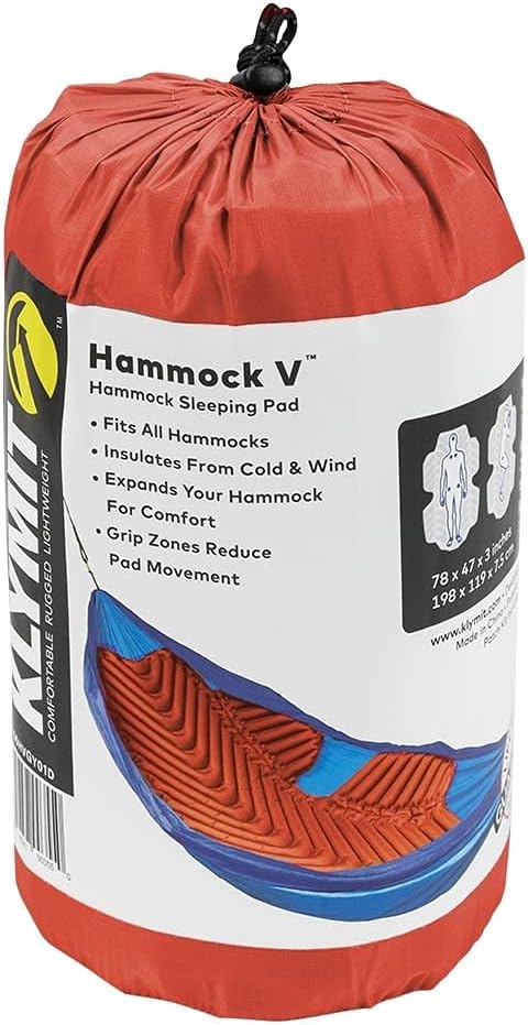 Klymit Insulated Hammock Sleeping Pad – Compact and Lightweight Carry Bag for Easy Portability
