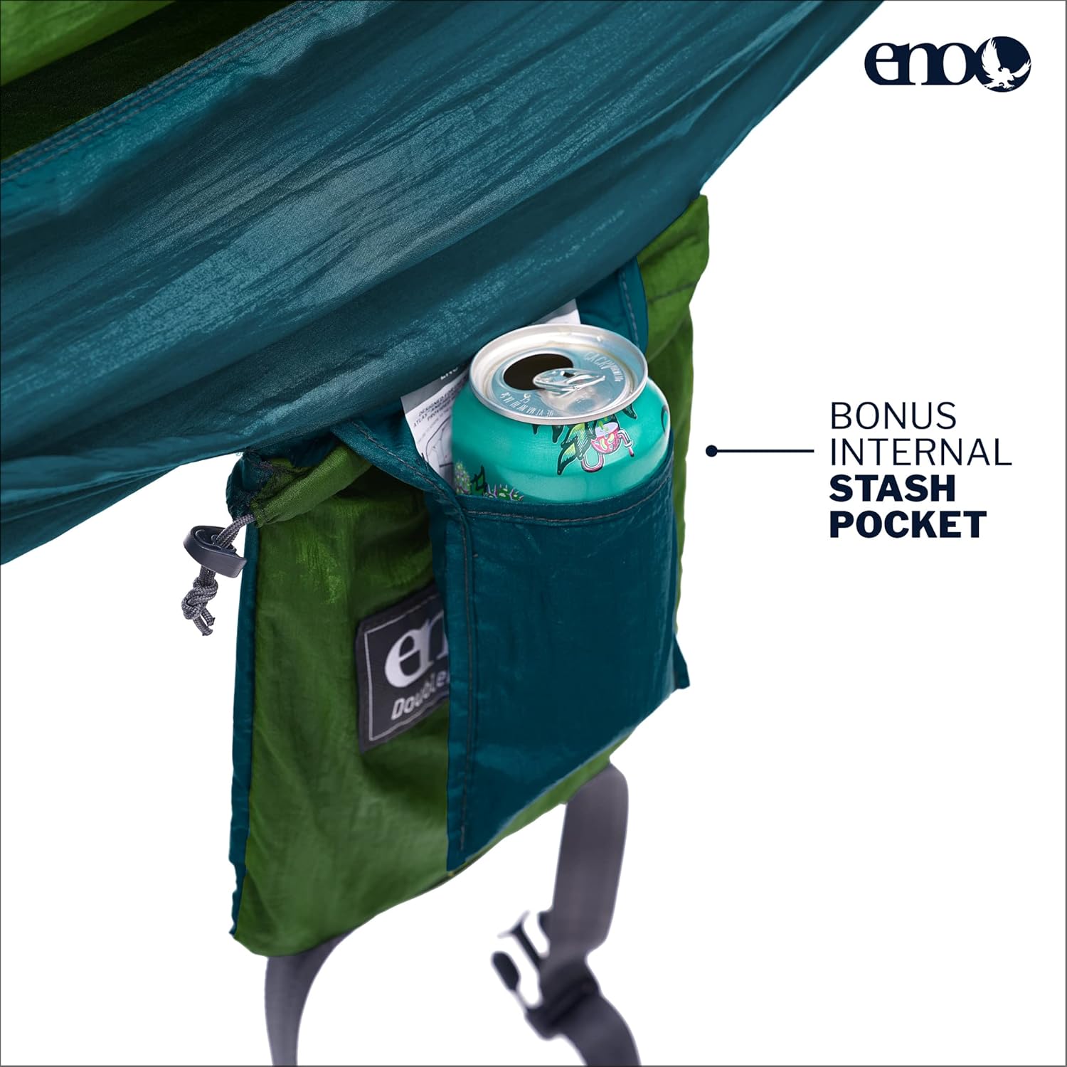 Eno DoubleNest Hammock – bonus internal stash pocket for holding drinks or small essentials