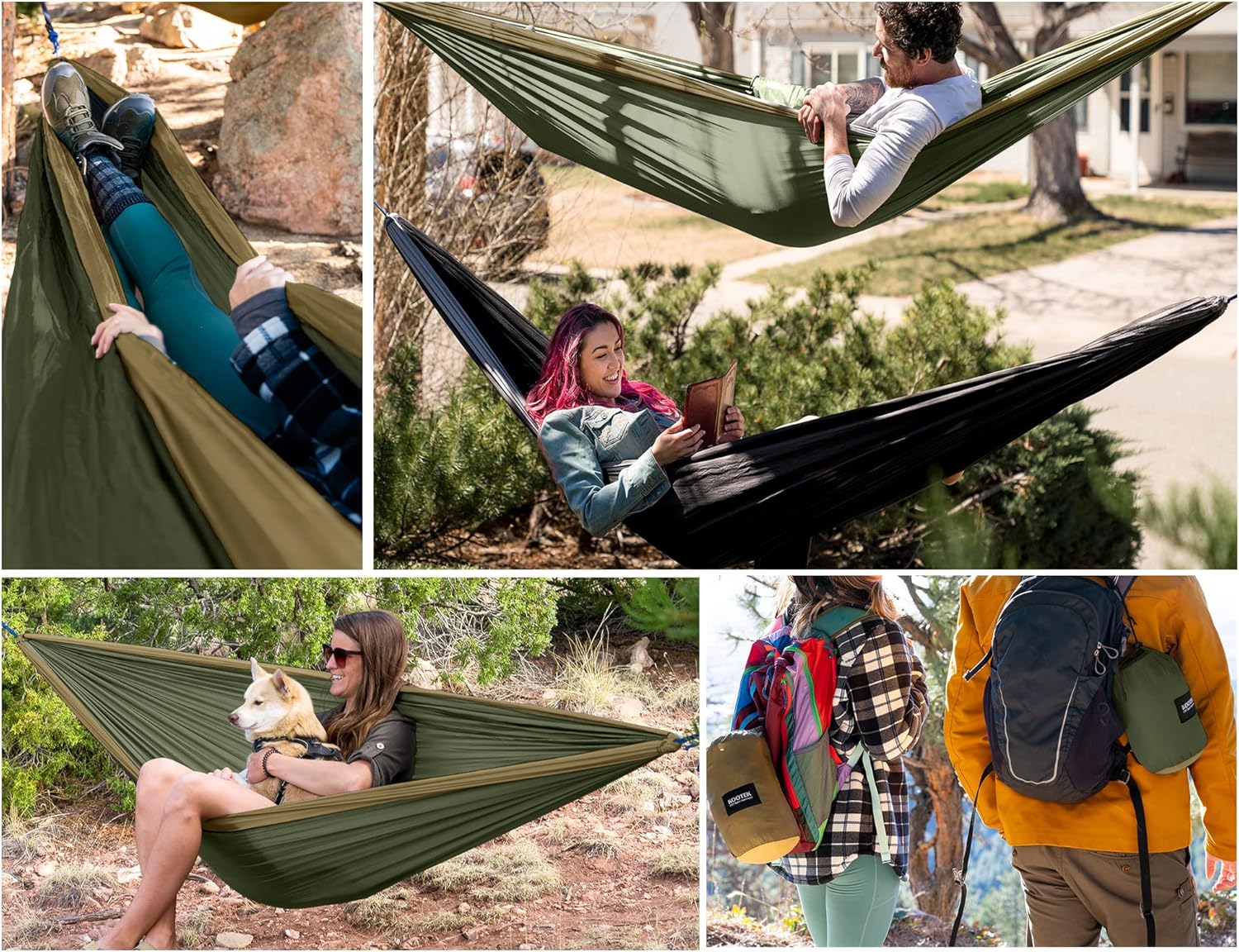 Kootek Portable Camping Hammock Set – versatile for outdoor relaxation, lightweight design for easy carrying on any adventure