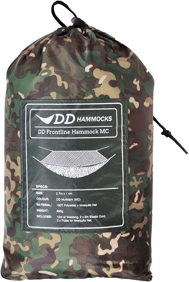 DD Frontline Hammock MC – compact camouflage stuff sack with specs printed