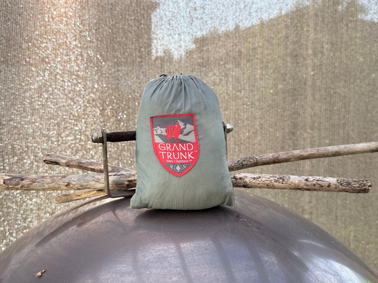 Mike’s original Grand Trunk Nano-7 packed in its attached stuff sack