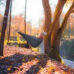 Woman in ENO Sub6 Hammock