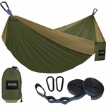 Kootek Portable Camping Hammock Set with straps and carabiners – lightweight, packable, and durable for outdoor adventures