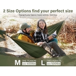 Kootek Portable Camping Hammock Set – two size options (single up to 400 lbs, double up to 500 lbs) with durable parachute fabric
