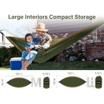 Kootek Portable Camping Hammock Set – large interior space with compact storage design, available in medium (105” x 55”) and large (120” x 63”) sizes