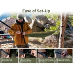 Kootek Portable Camping Hammock Set – easy setup with tree straps and carabiners, quick to hang and adjust