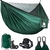 Covacure Lightweight Double Hammock (Dark Green) – Hammock with Bug Net, Straps, Carabiners, and Carry Bag on White Background