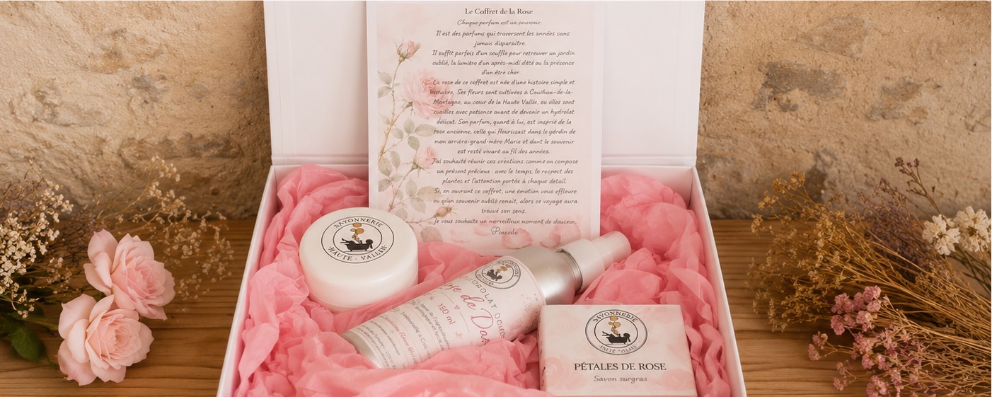 Coffret de la rose composition