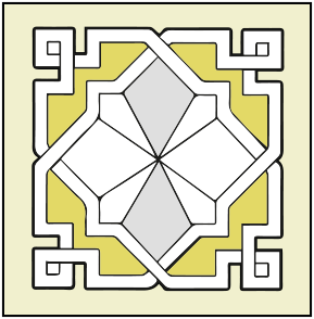 motif 2 carreau faîence 10 x 10 cm