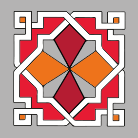 motif 6 carreau faience 10 x 10 cm