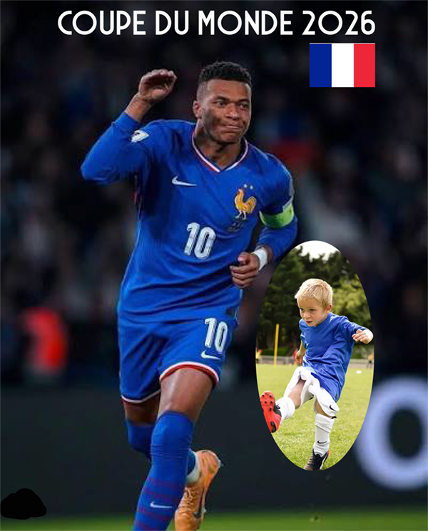 affiche personnalisée Mbappé et toi coupe du monde 2026