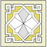 motif 2 carreau faîence 10 x 10 cm