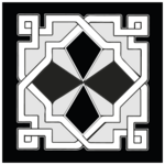 motif 5 carreau  faîence 10 x 10 cm