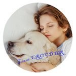 enfant et son chien Sticker copie