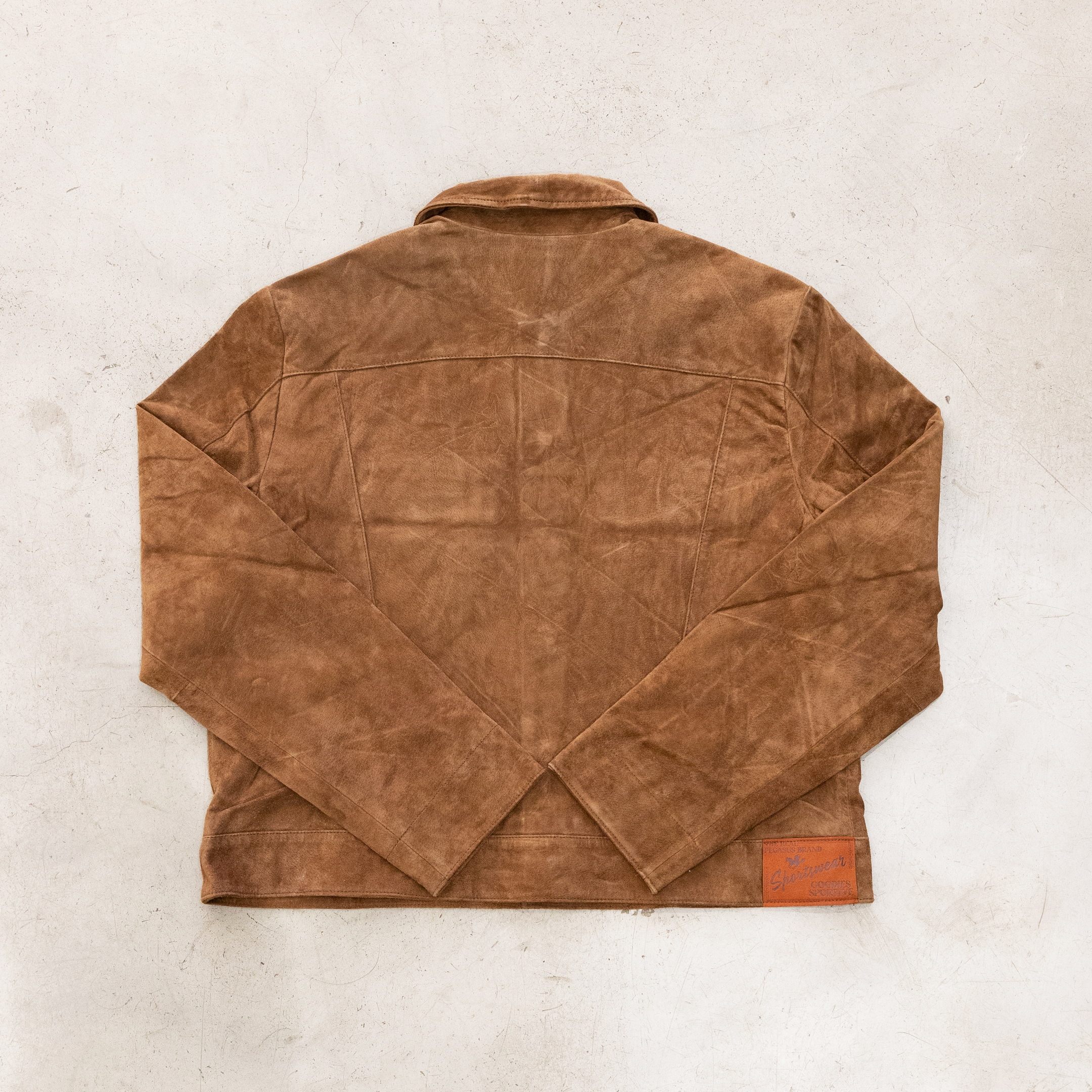 GOODIES SPORTIVE PREMIUM KOMBU REAL SUEDE JACKET VUE dos