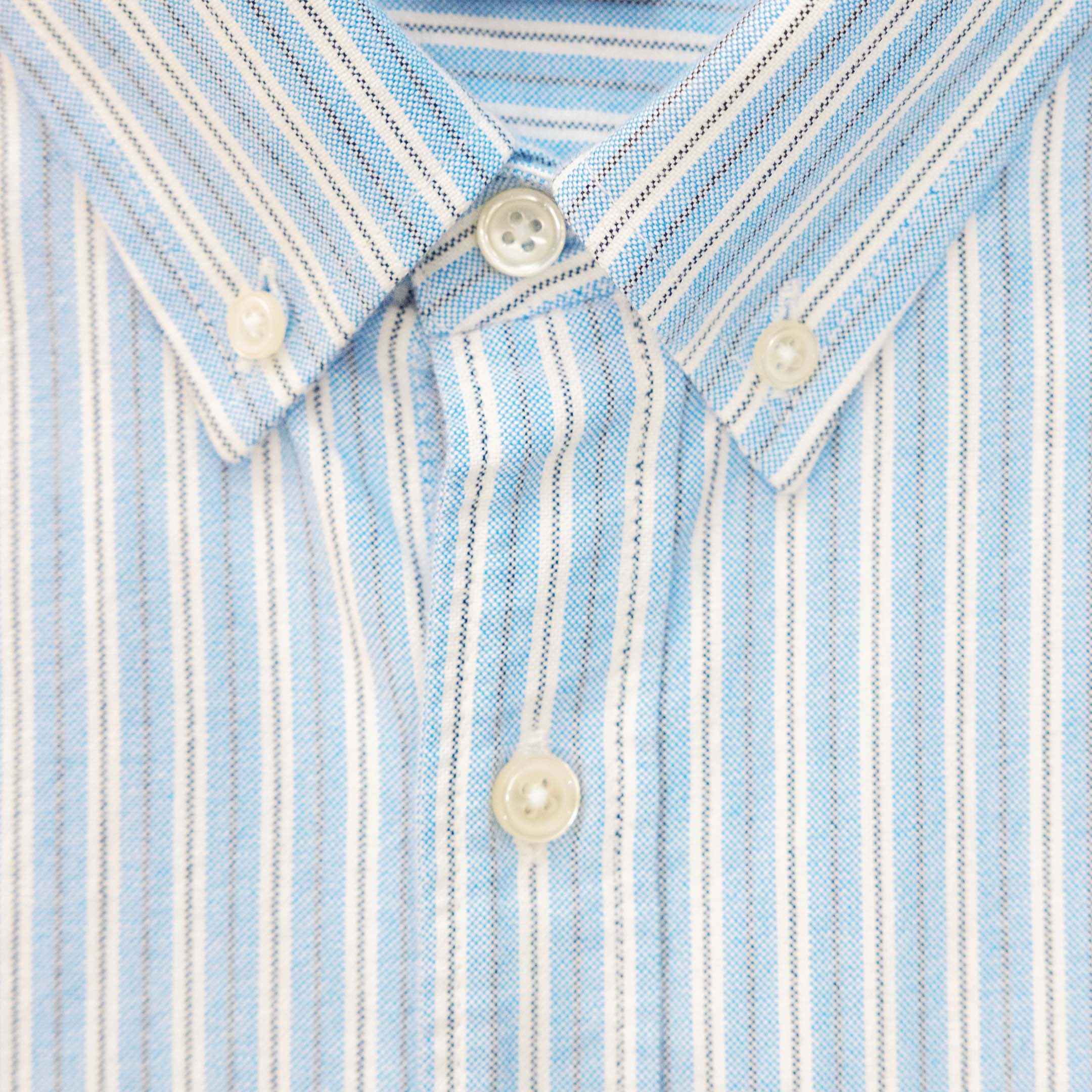 GOODIES SPORTIVE Blue Oxford Shirt vue col