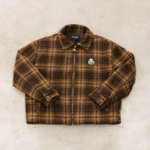 Goodies Sportive Hiker Checks Overshirt Brown, surchemise marron à carreaux vue de face