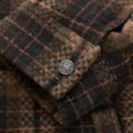 surchemise Goodies Sportive Hiker Checks Overshirt à carreaux marron détail manche