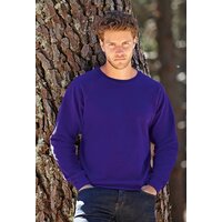 SWEAT-SHIRT HOMME / UNISEXE - MANCHES RAGLAN, COL ROND, COTON / ÉLASTHANNE