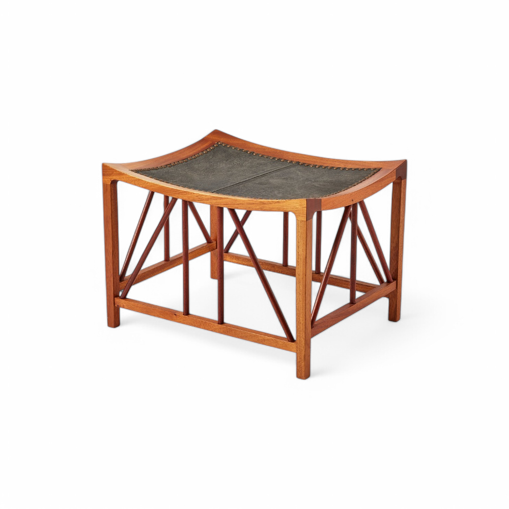 Tabouret curule en acajou - Antiquités et meubles anciens