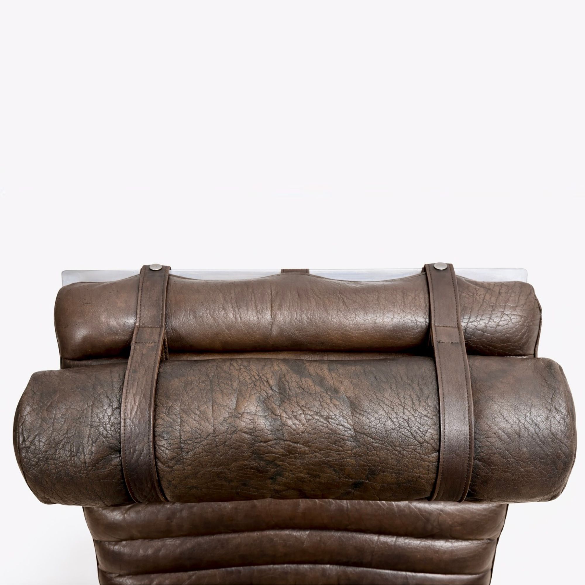 ARI fauteuil acier et cuir par Arne Norell_Norell AB_13