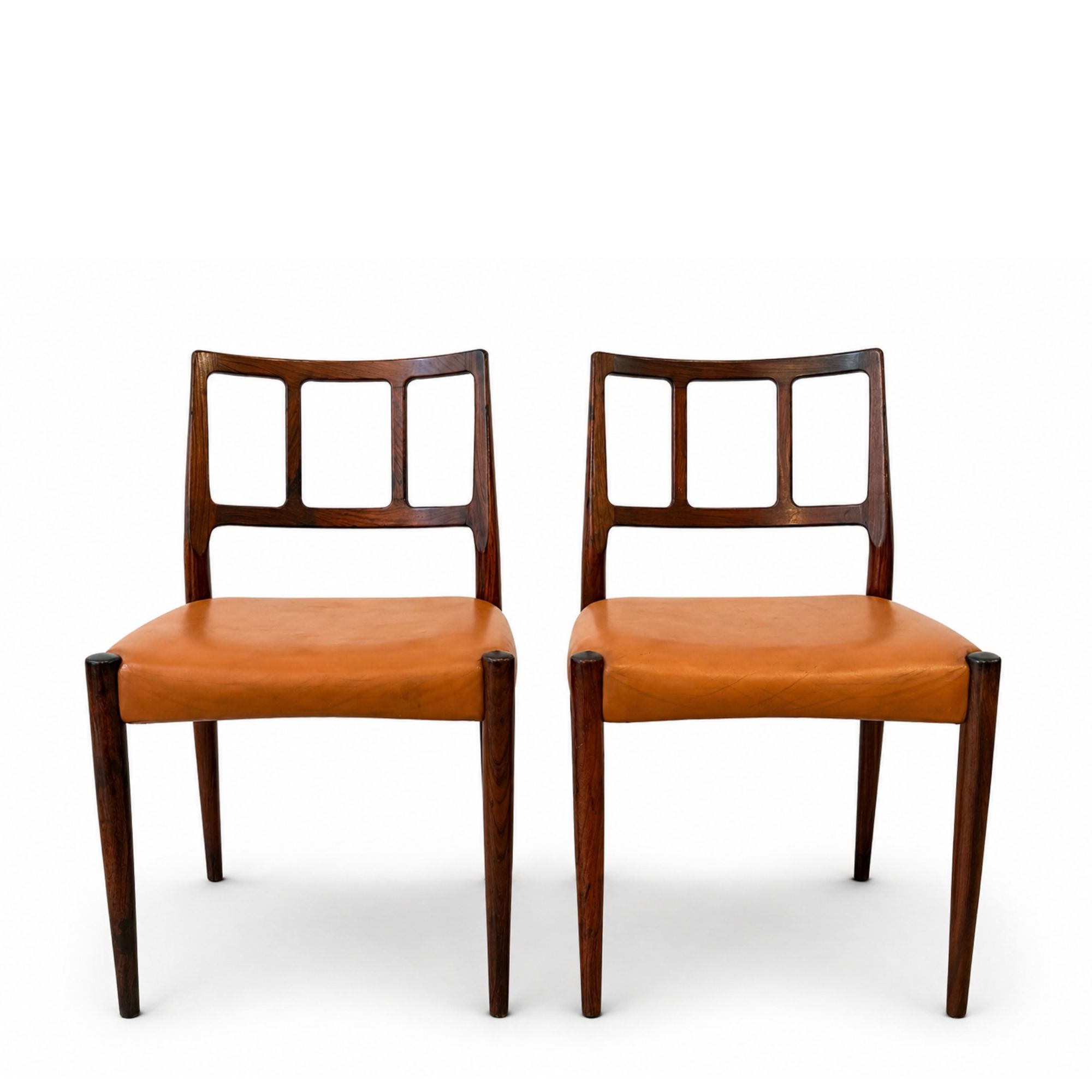 Chaises en palissandre &amp; cuir_Johannes Andersen_Uldum Møbelfabrik_1960_4
