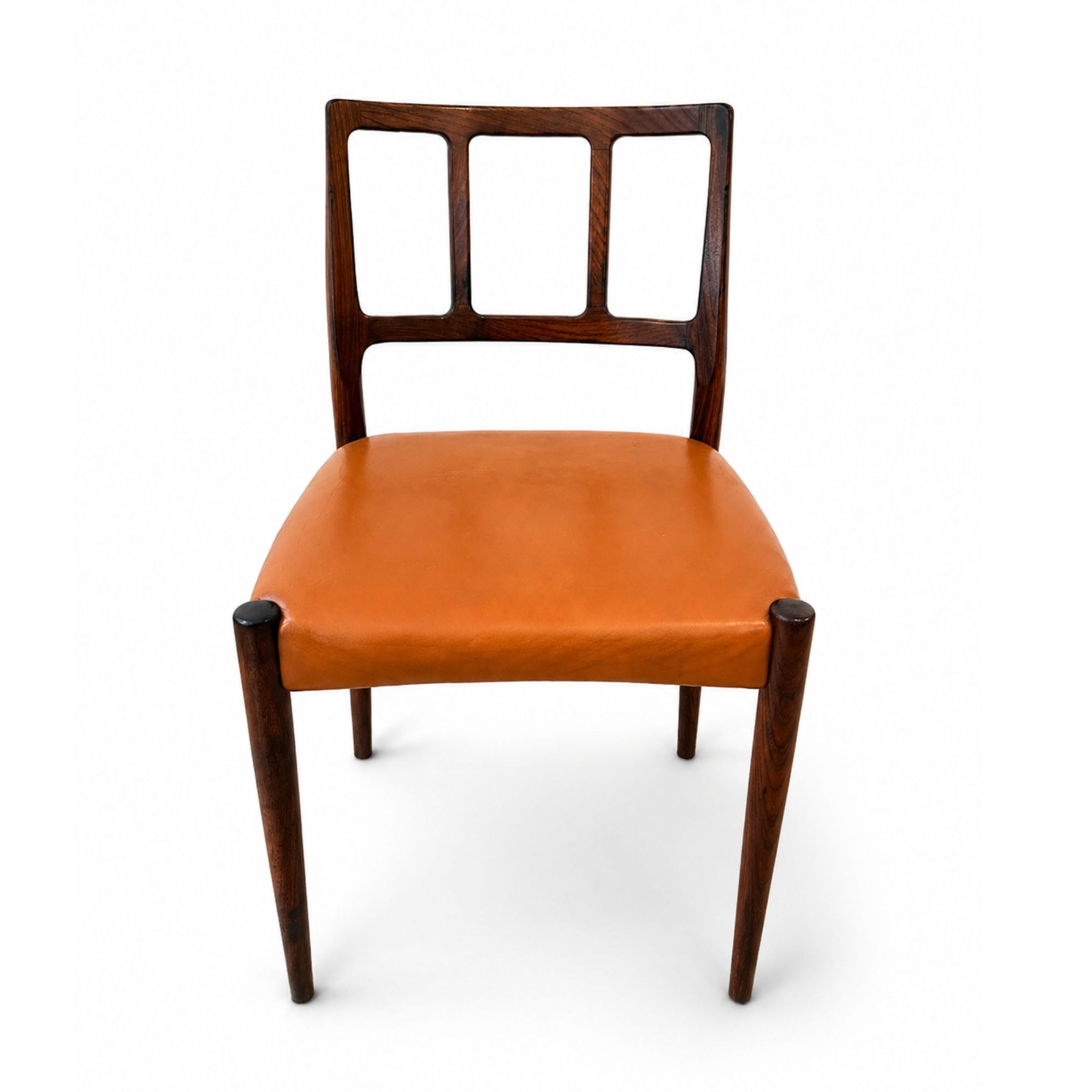 Chaises en palissandre &amp; cuir_Johannes Andersen_Uldum Møbelfabrik_1960_7