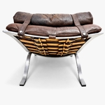 ARI fauteuil acier et cuir par Arne Norell_Norell AB_3