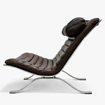 ARI fauteuil acier et cuir par Arne Norell_Norell AB_6