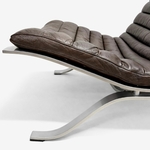 ARI fauteuil acier et cuir par Arne Norell_Norell AB_8