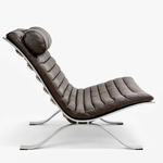 ARI fauteuil acier et cuir par Arne Norell_Norell AB_7