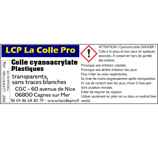ETQ LCP plastique