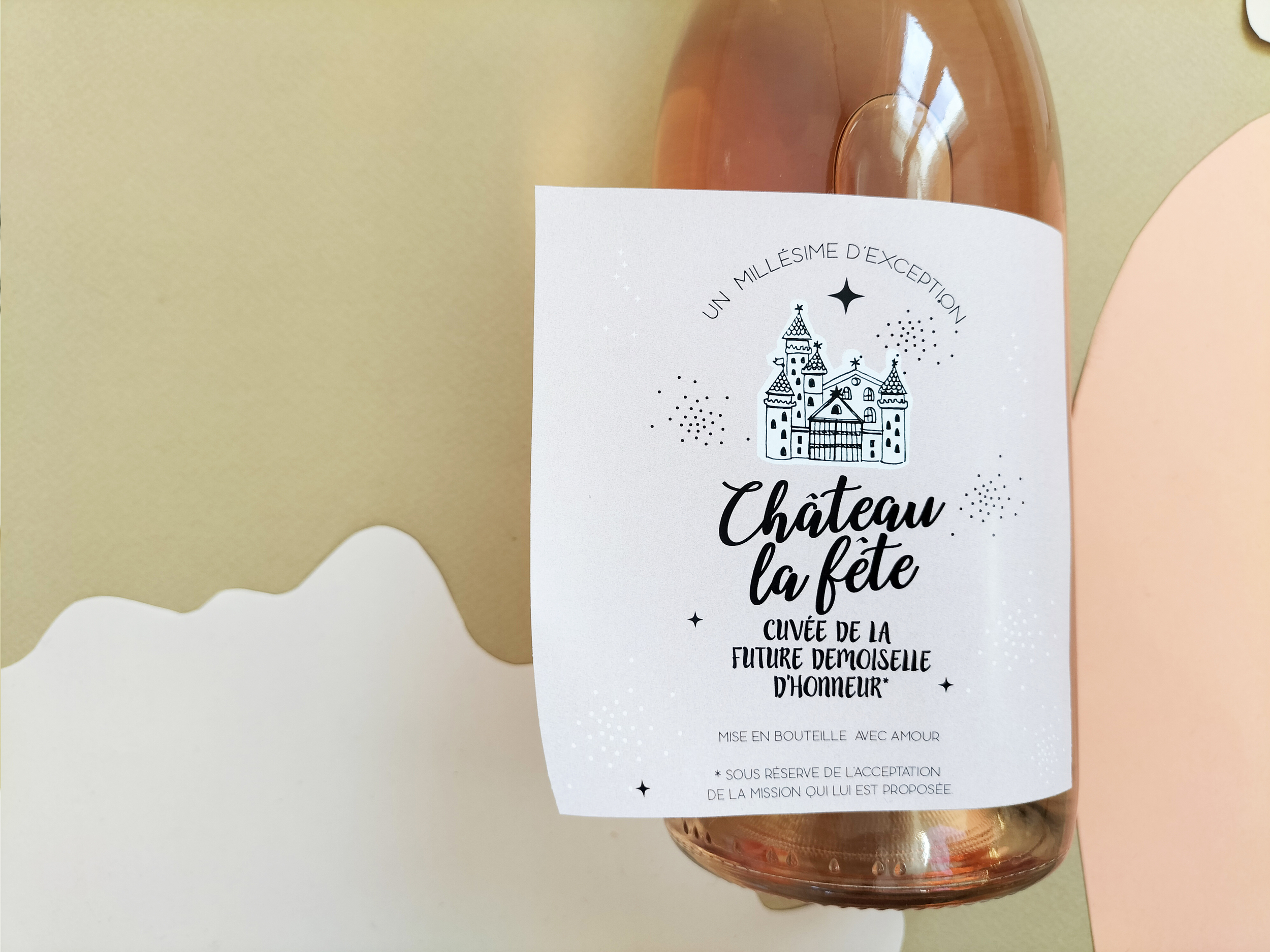 etiquette château vin demoiselle honneur 02