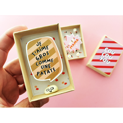 Boîte diorama message d'amour