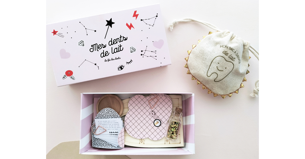 Free-space Lettre De La Fée Des Dents Avec Boîte Souvenir Bouteille Commémorative De La Dent Perdue Cadeau Garçon Ou Fille étoile Brillante Avec Tissu De Message (1
