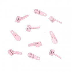 Lot De 10 Curseurs N°3 Pour Fermeture éclair Spirale Nylon - Non Verrouillables, Métal - Pour Vêtements, Coussins, Maroquinerie