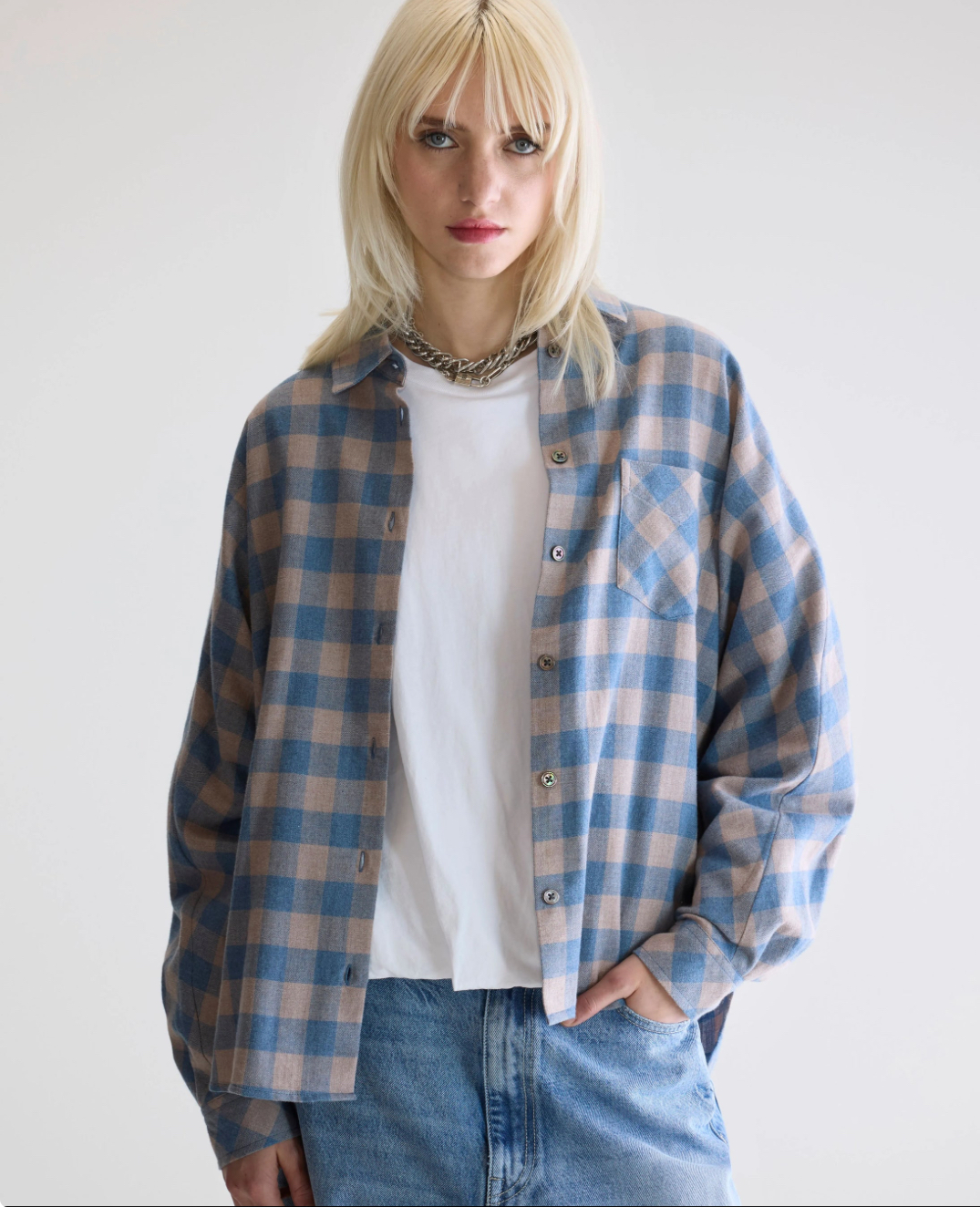 Chemise Geoffrey Beene à Carreaux - Taille L, Manches Longues, Coupe Régulière, Neuve Sans étiquettes
