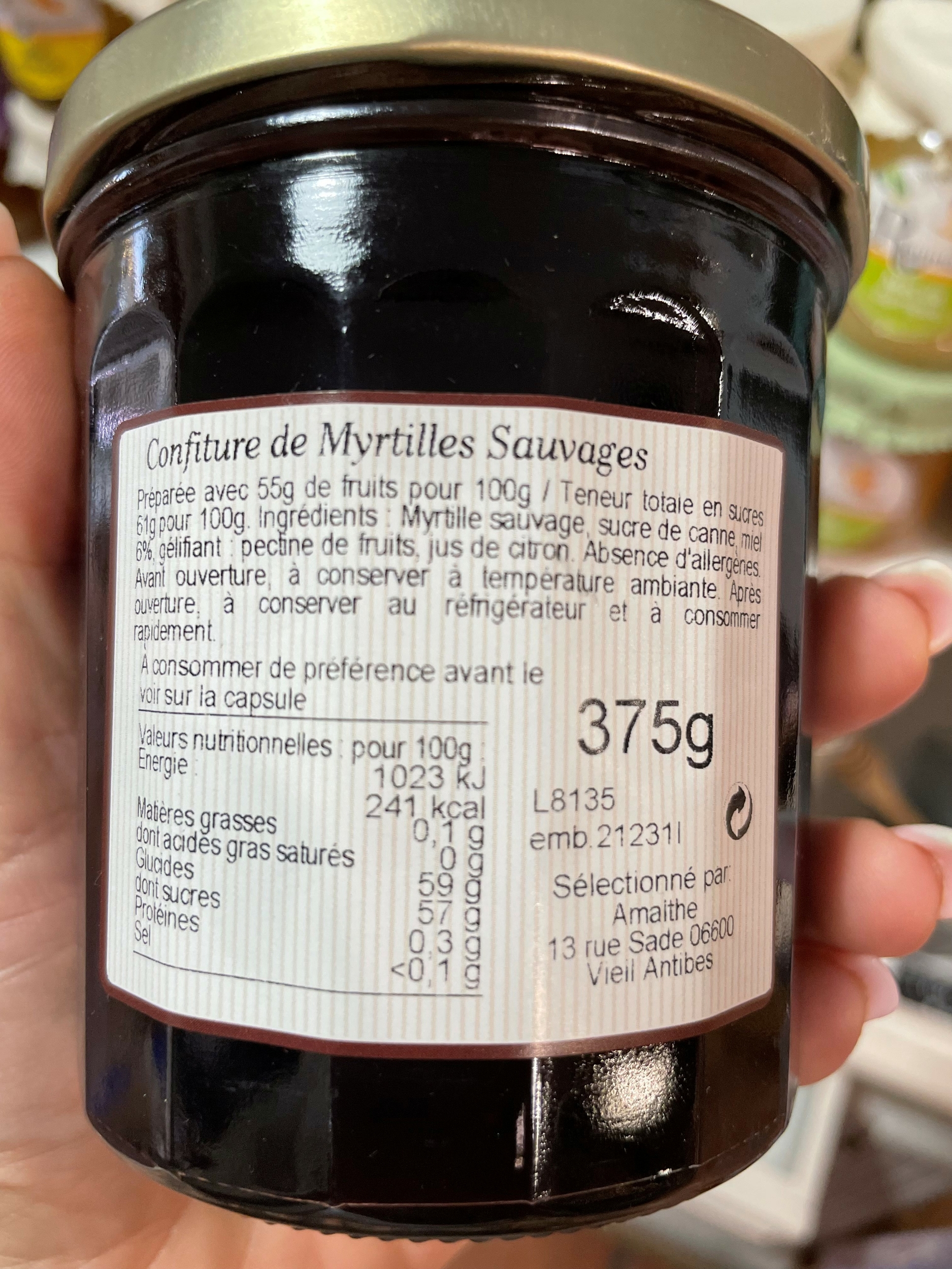 CONFITURE MYRTILLES